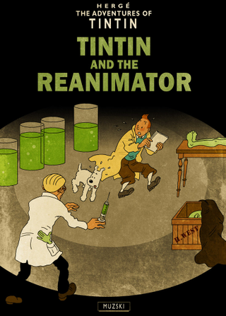 Illustration for article titled Tintin meets H.P. Lovecraft in this mind-bending mash-up art